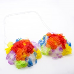 Sujetador con flores hawaiano