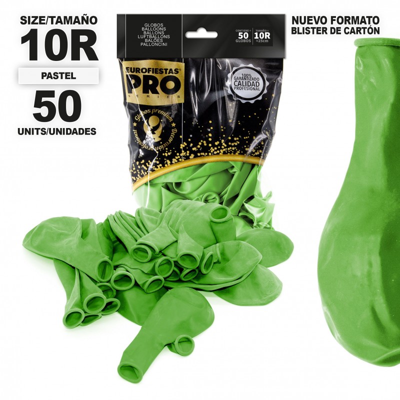 Pack globos pro series 10r 50 verde