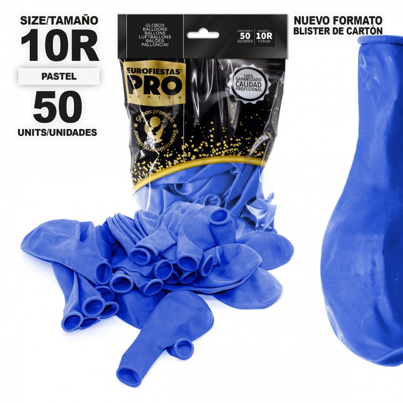 Pack globos pro series 10r 50 azul marino