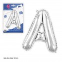 Globo poliamida 40cm. plata brillo a