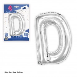 Globo poliamida 40cm. plata brillo d