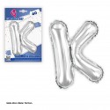 Globo poliamida 40cm plata brillo k
