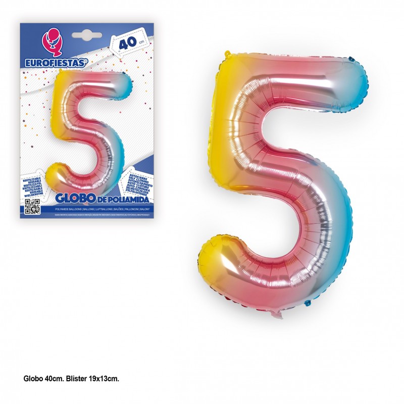 Globo poliamida 40cm tonos 5