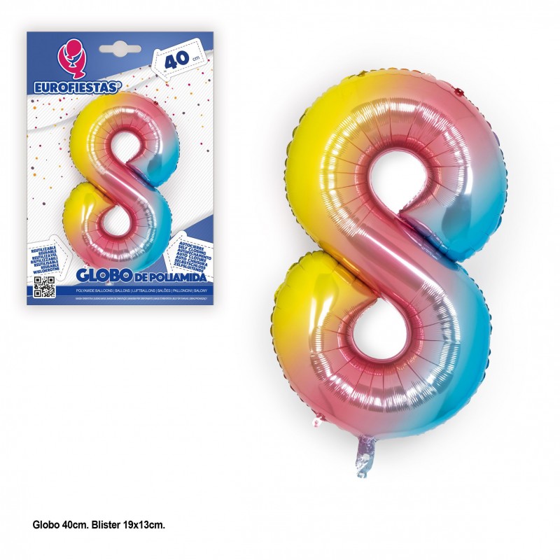 Globo poliamida 40cm tonos 8