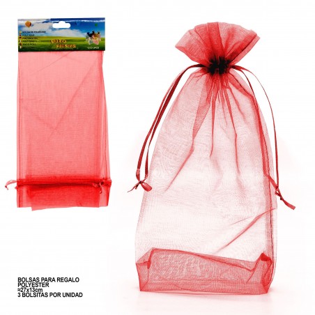 Bolsa polieste13x27 rojo