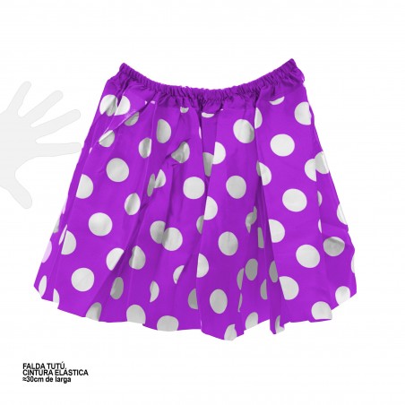 Falda tutú lunares lila