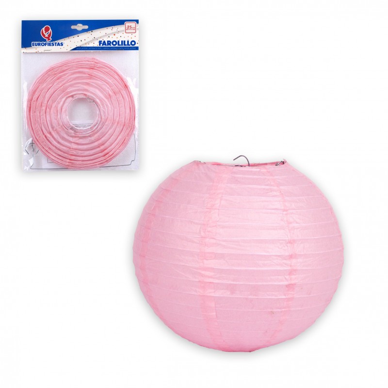 Farolillo redondo 25cm rosa