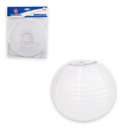 Farolillo redondo 20cm blanco
