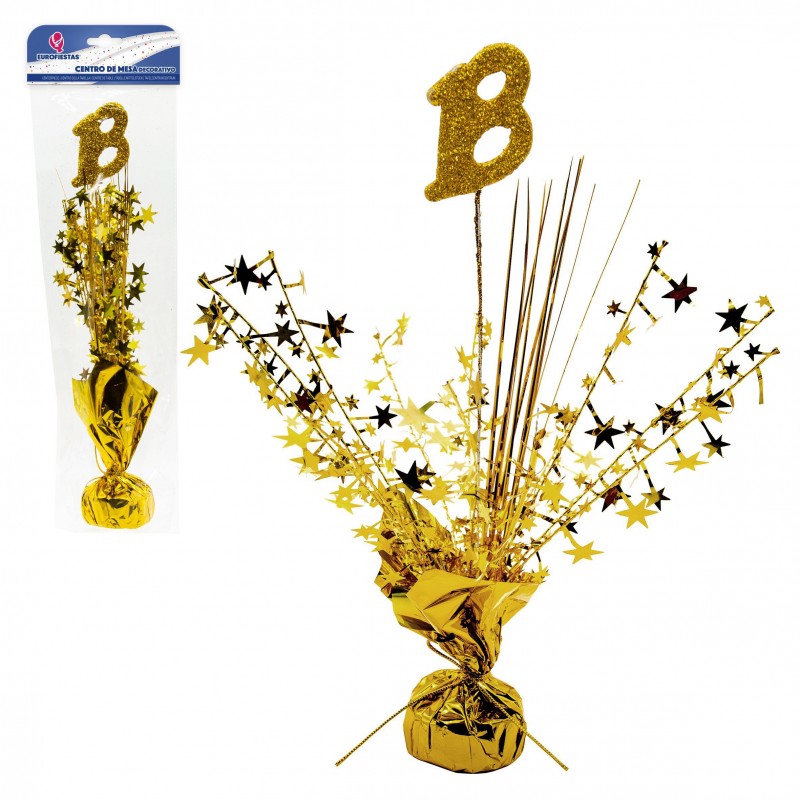 Centro de mesa 18 oro