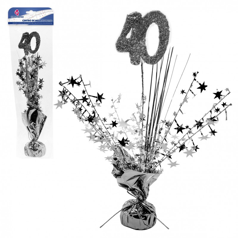 Centro de mesa 40 plata