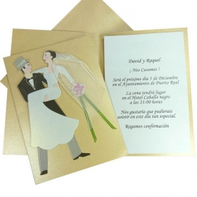 Invitaciones de boda novios simpáticos