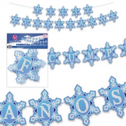 Guirnalda cumple hielo purpurina