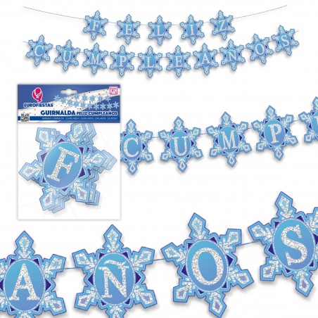 Guirnalda cumple hielo purpurina