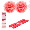 Colgante pompon 2u.30cm rojo