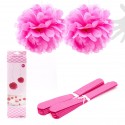 Colgante pompon 2u.30cm fucsia
