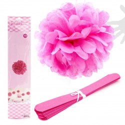 Colgante pompon 1u.40cm fucsia