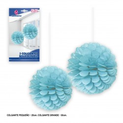 Bolas papel 2 celeste