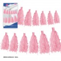 Guirnalda 12 pompones rosa