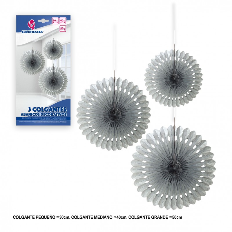 Abanicos 3 plata