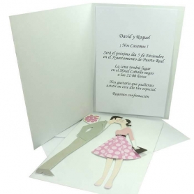 Invitaciones de boda beso