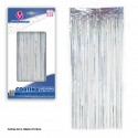 Cortina flecos 2x1 puntitos plata