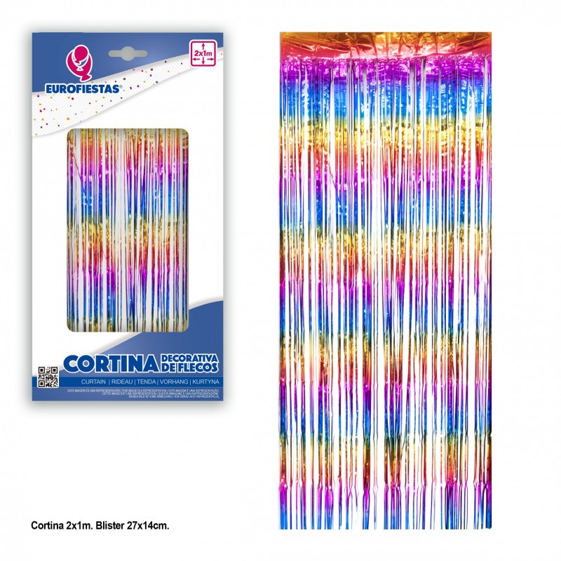Cortina flecos 2x1 tonos color