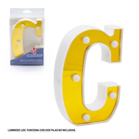Letra led 16cm oro c