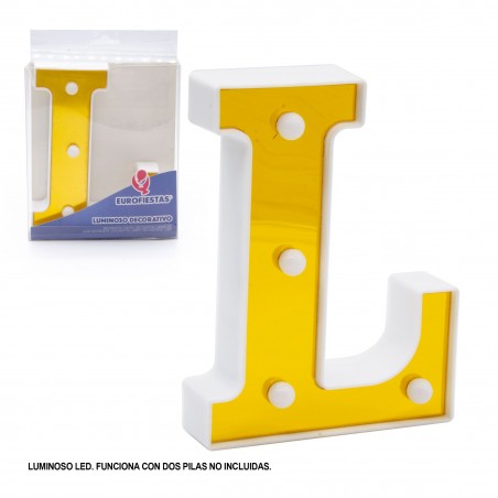 Letra led 16cm oro l