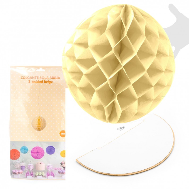 Bola abeja 1u.38cm beige