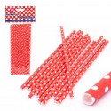 Pajita del papel rojo