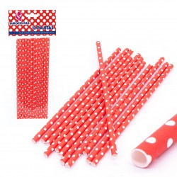 Pajita del papel rojo