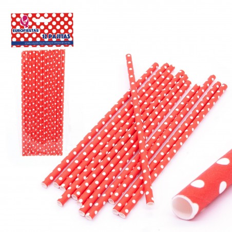 Pajita del papel rojo