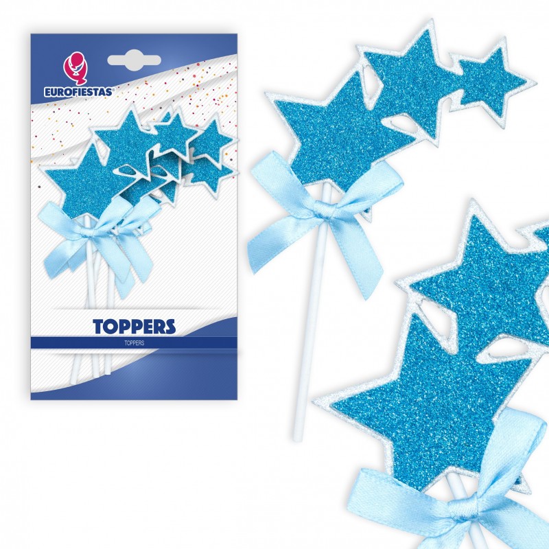 Topper estrellas azules
