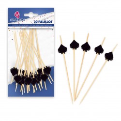20 palillos 12cm as de picas