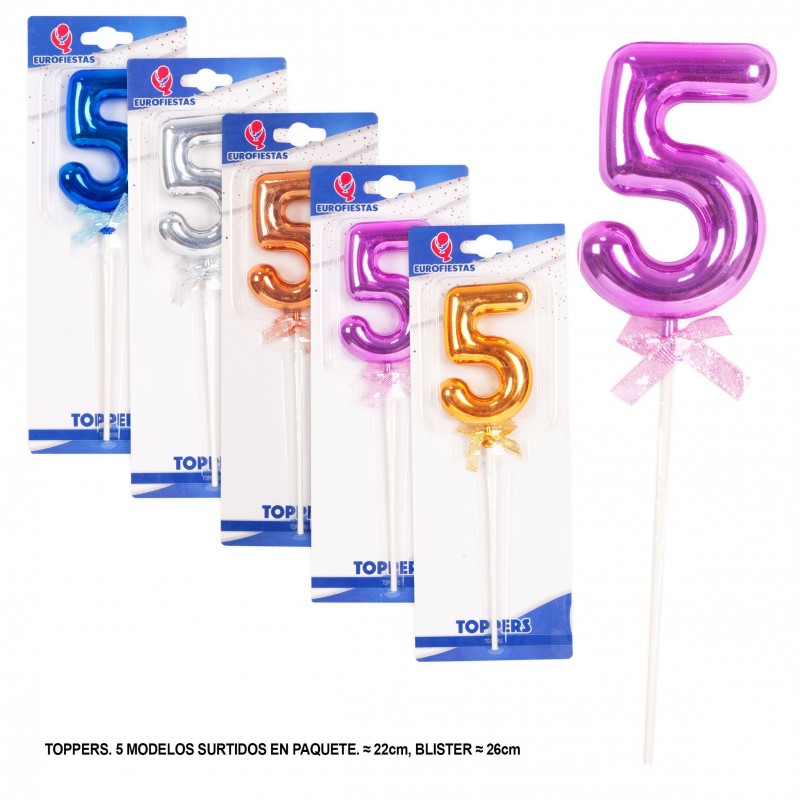 Topper numero 5 5 mds