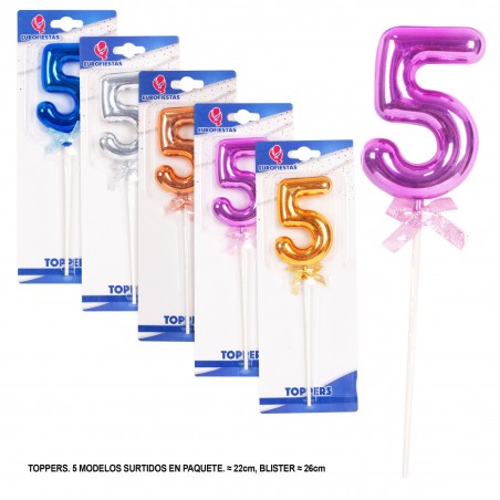 Topper numero 5 5 mds