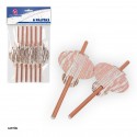 Pajitas coleccion vetas oro rosa