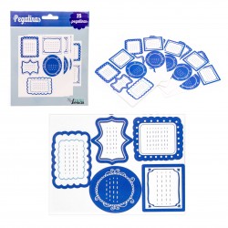 Pegatinas azules 25peg.