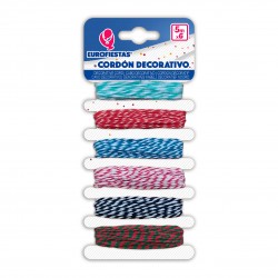 Cordon 1 5mm 5m 6 color.franjas oscu