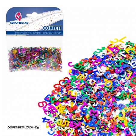 Confeti brillante numeros