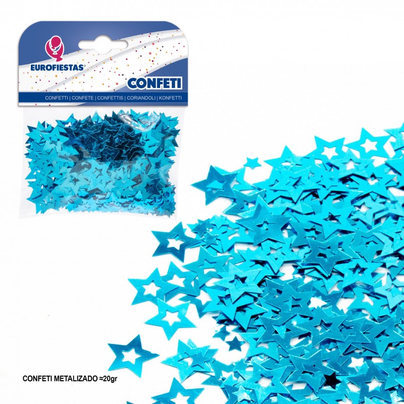 Confeti brillante estrella azul