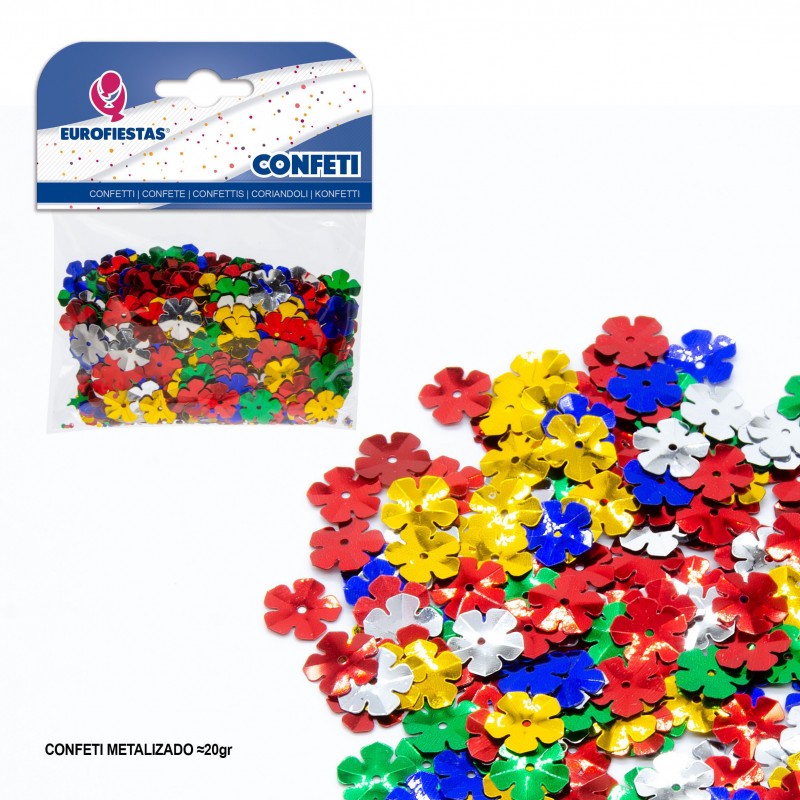 Confeti brillante flor