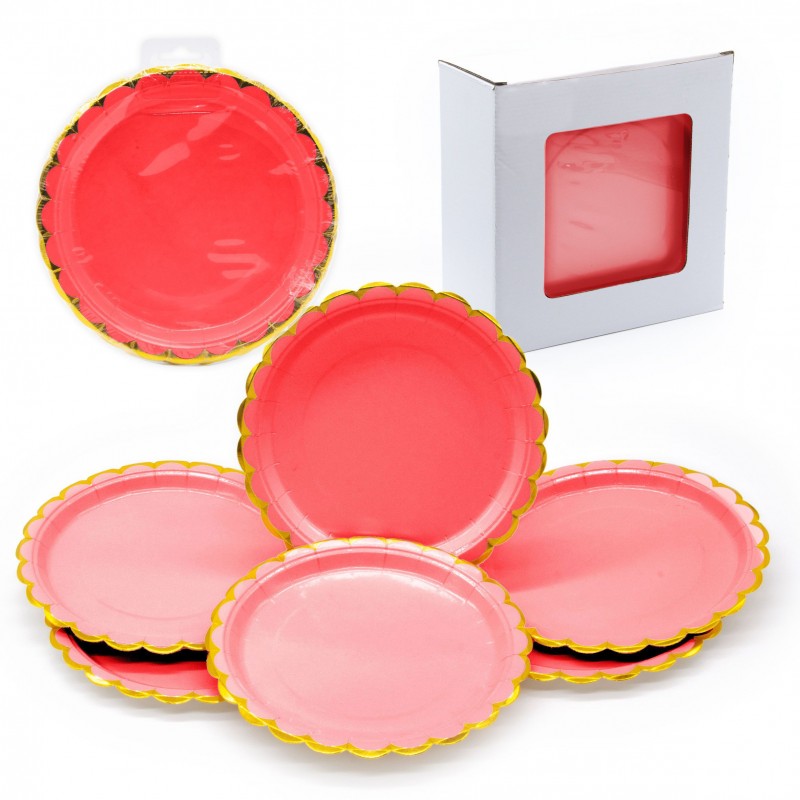 Plato pastel 18cm rojo