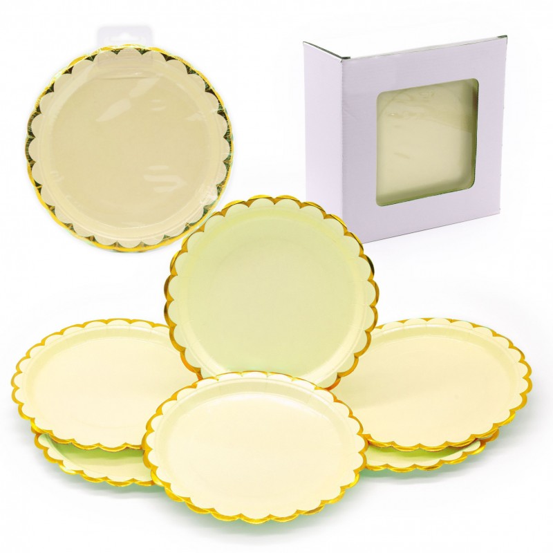 Plato pastel 18cm amarillo