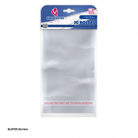 Bolsa cierre adhesivo 13x18+4