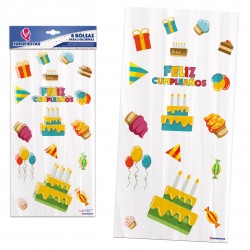 Bolsa chuches 8 rectangular 35x17 5cm cumpleaños