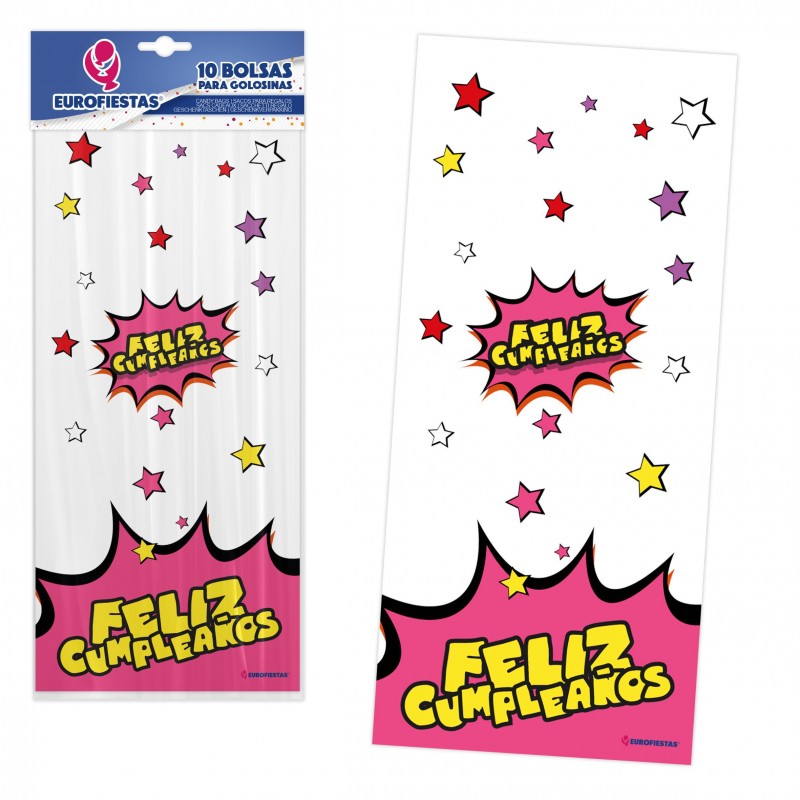 Bolsa chuches rectangulo 10 29x13 cumpleaños