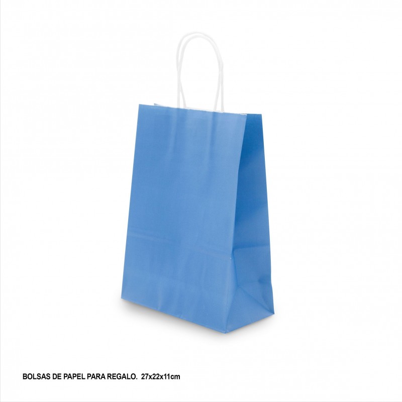 Bolsa papel 27x22x11cm azul