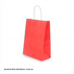 Bolsa papel 27x22x11cm rojo
