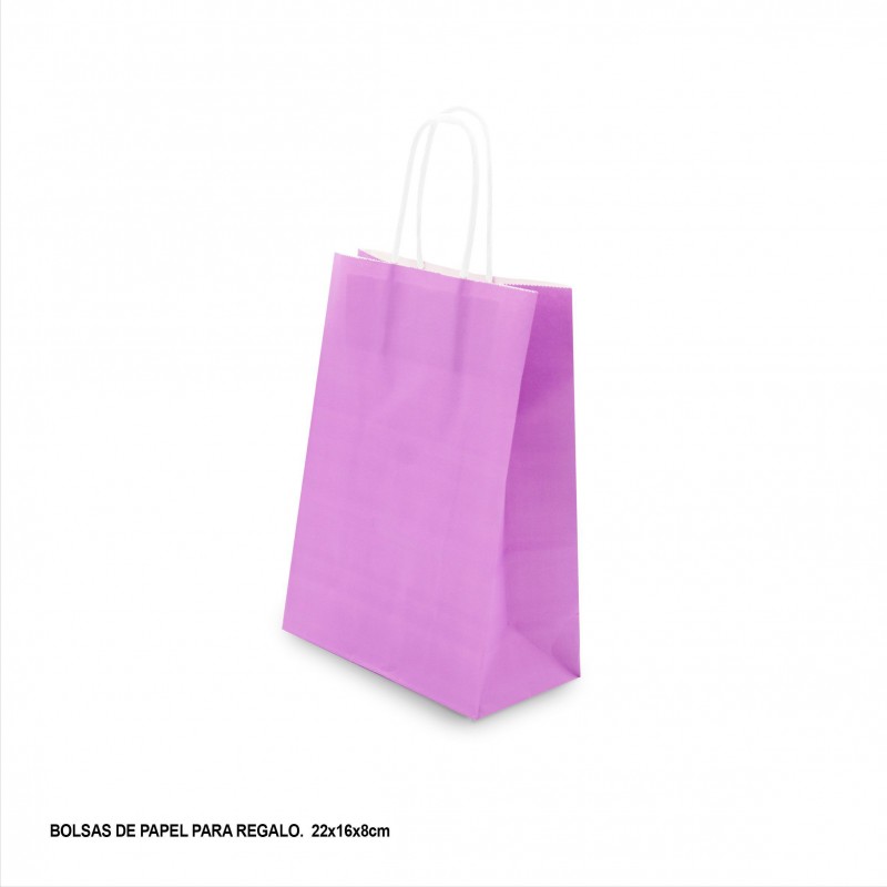 Bolsa papel 22x18x8cm violeta